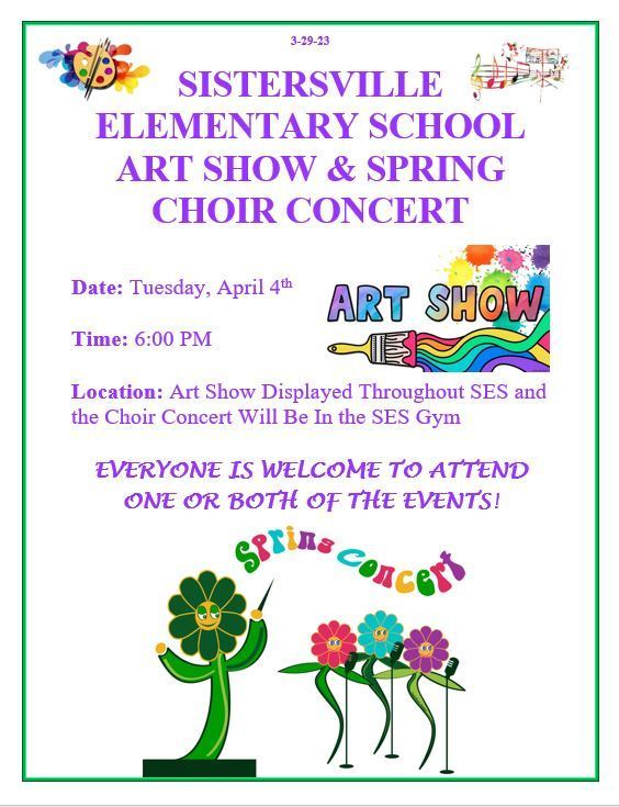 SES Art Show and Spring Choir Concernt